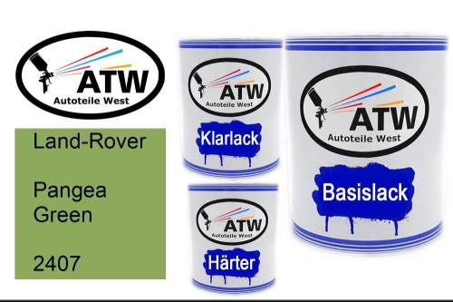 Land-Rover, Pangea Green, 2407: 1L Lackdose + 1L Klarlack + 500ml Härter - Set, von ATW Autoteile West.
